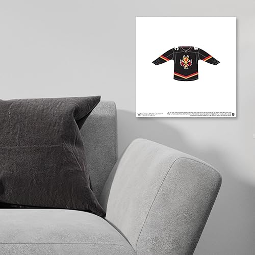 Vista 24 de Trends International Gallery Pops NHL - Calgary Flames - Third Uniform Front Canvas Wall Art Wall Poster, 12.00" x 12.00", Stretched Canvas