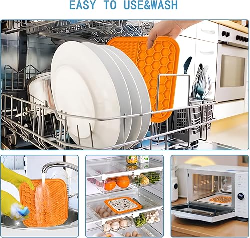 Miniatura 9 de Alfombrilla para lamer perros (azul y naranja) con raspador y cepillo