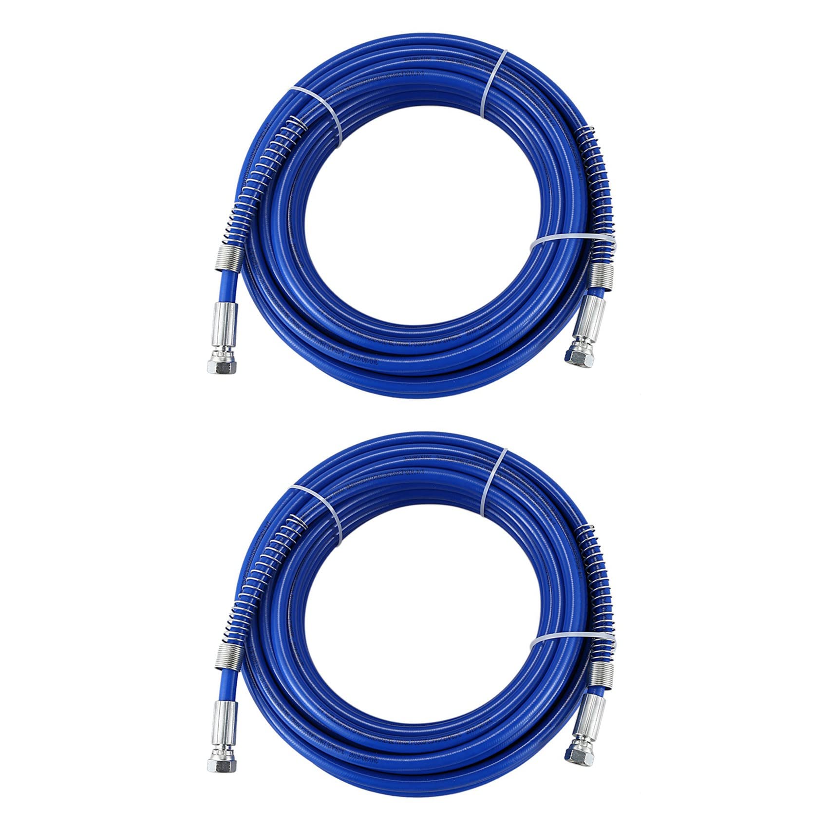 Jnchdghwa 2pcs 15M Hose Airless Paint Hose 1/4 Inch Airless Sprayer 3600 PSI High Pressure Fiber Pipe