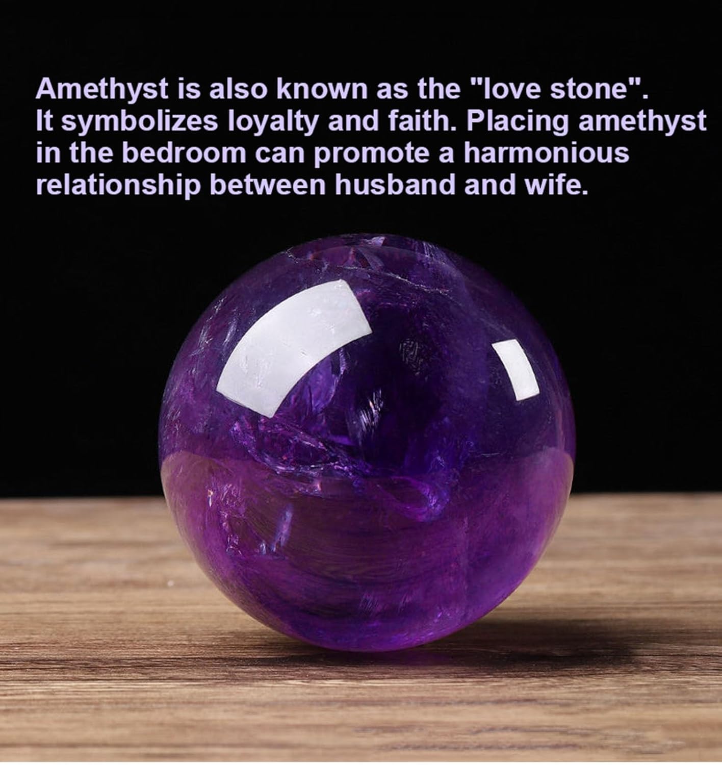 Amethyst Quartz Stone Sphere, Crystal Ball with Stand,Purple Ball Ornaments Home Decoration Stone Crafts,9cm/3.5in