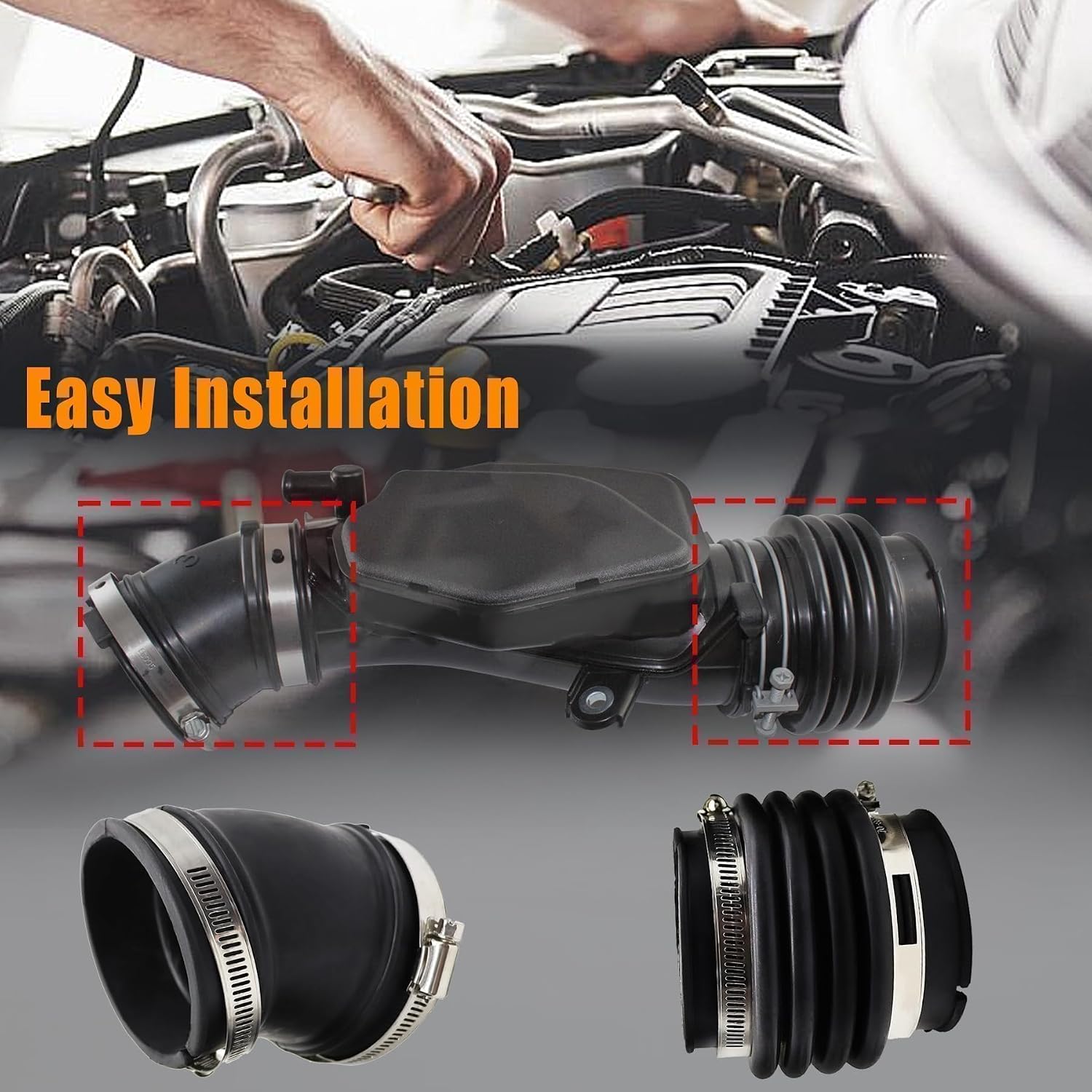 16576-EG00A Air Cleaner Intake Hose Tube Intake Boot for 2006-2008 Infiniti M35 3.5L 2003-2006 Infiniti G35 3.5L Replaces 16576EG00A 16576-AL50A