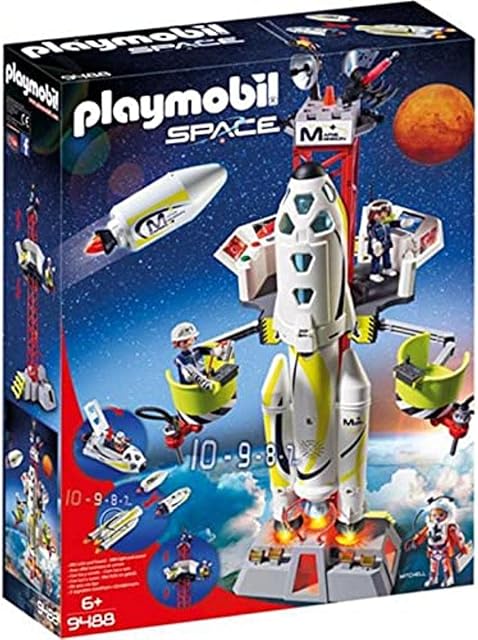 PLAYMOBIL Space 9488 Rakieta Kosmiczna z Rampą Startową, od 6 Lat