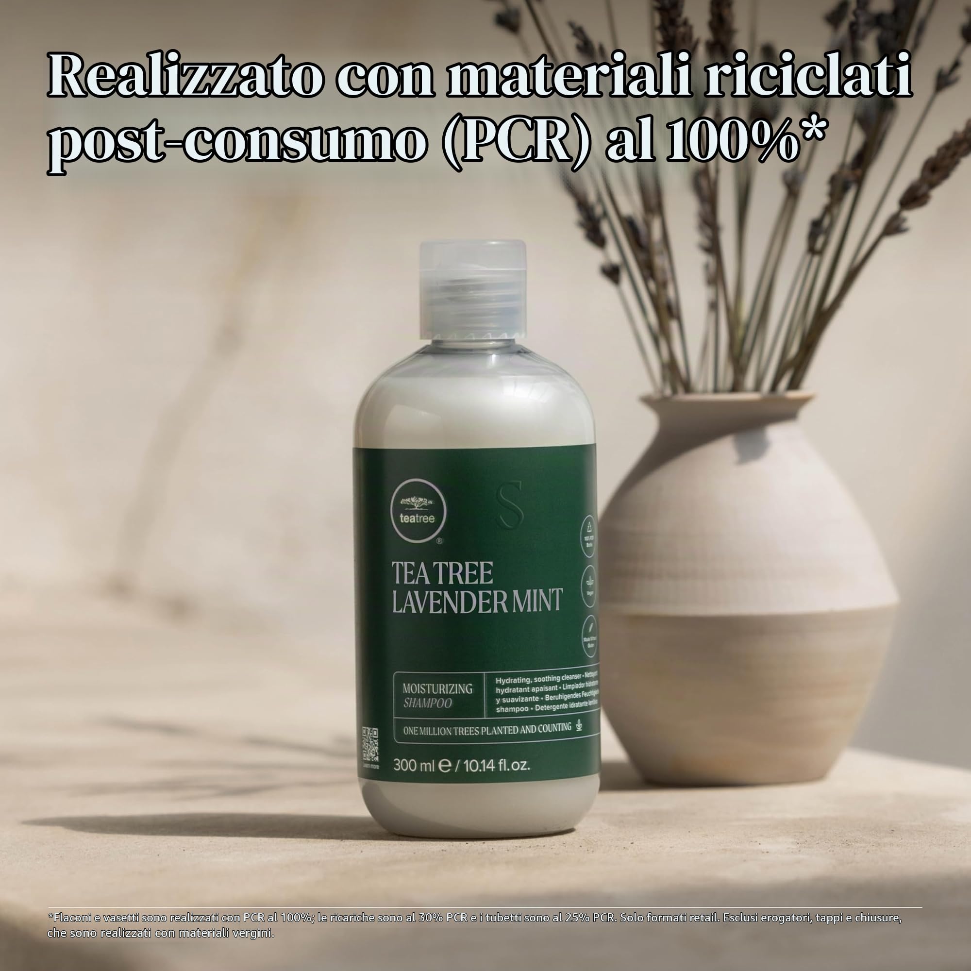 Tea Tree Lavender Mint Moisturizing Shampoo, idratante e lenitivo, ideale per capelli grossi - 1000 ml