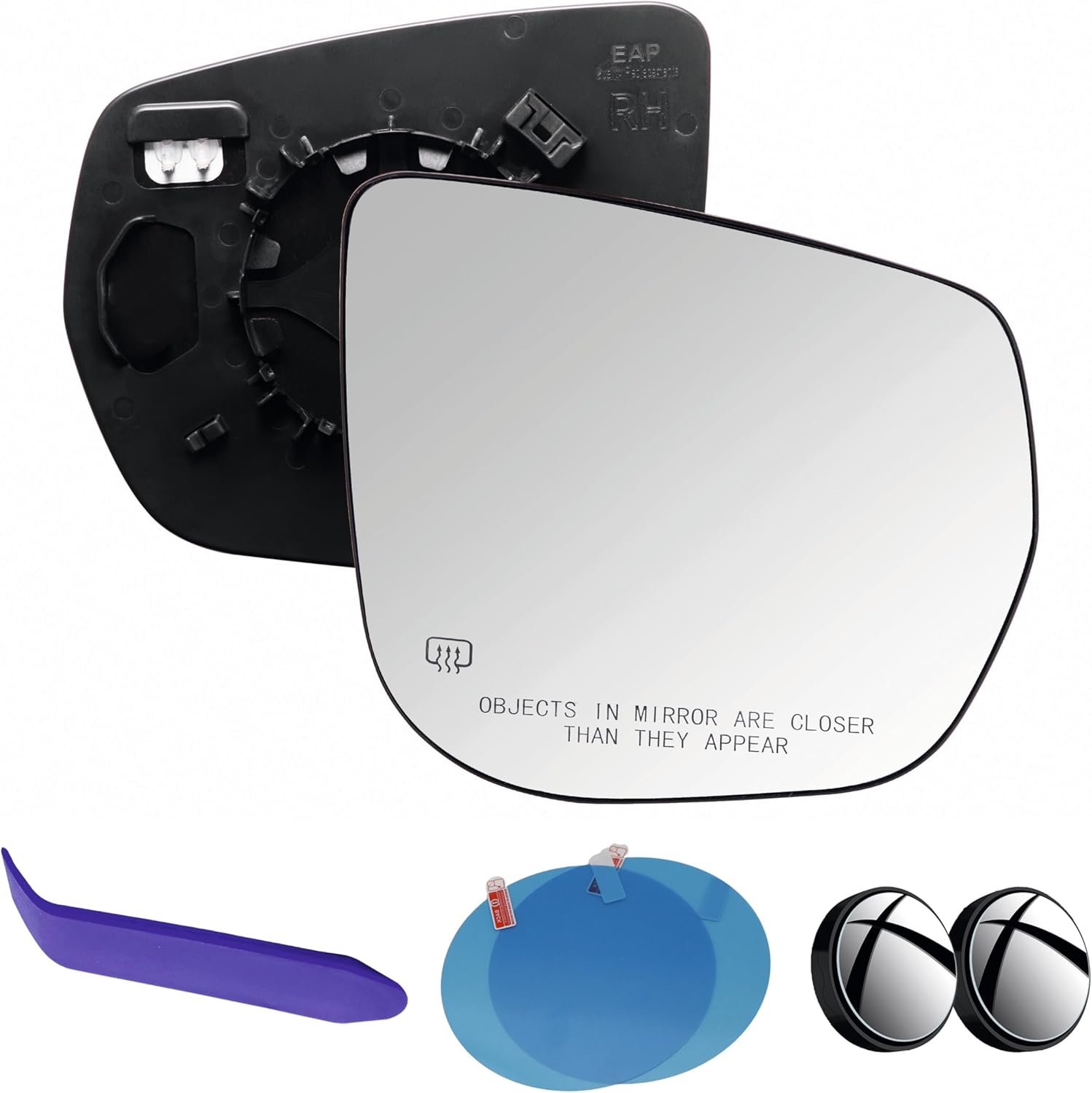 EAP Passenger Side Mirror Glass Compatible With Jeep Grand Cherokee 2022-2026, Grand Cherokee L 2021-2026, Heated