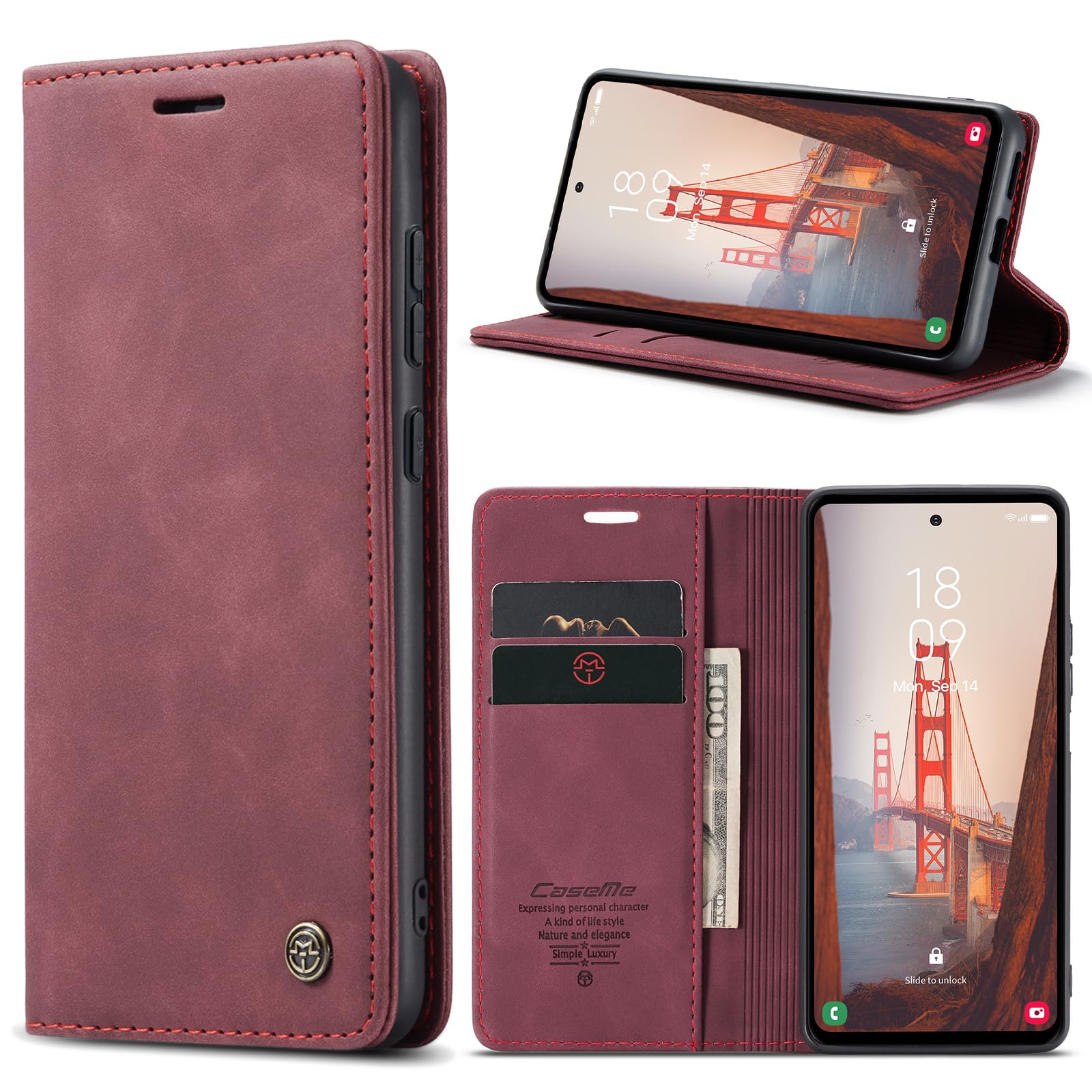 owlhold Handyhülle für iPhone klapphülle Premium hülle Weiches Vintage-Nubukleder Lederhülle