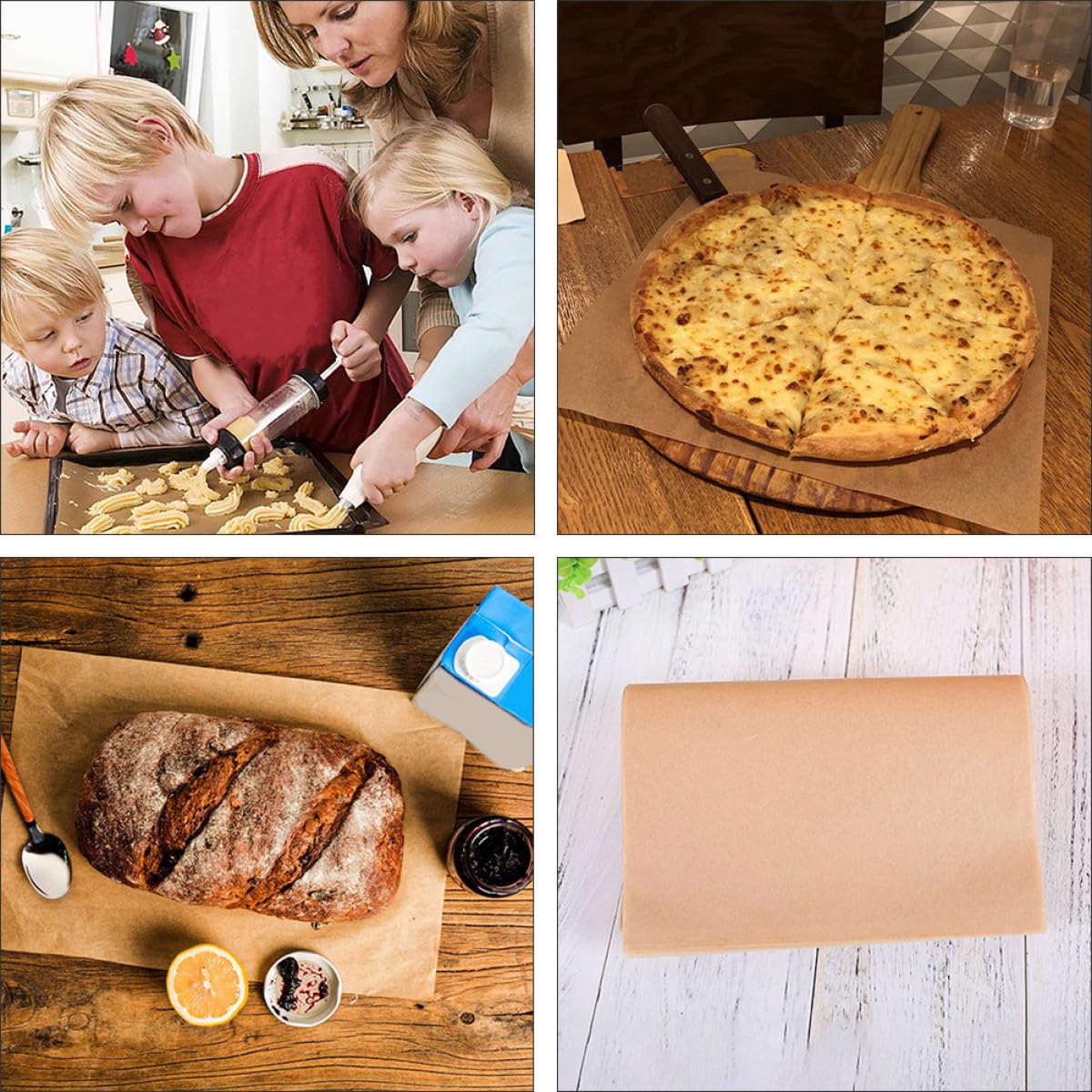 100 Feuilles Sulfurisé Antiadhésif pour Cuisson, Résistant Chaleur et Imperméable, pour Pâtisserie et Barbecue, Usage Domestique et Pique-