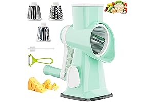 Rotary Cheese Grater, With Handle, Versatile and Efficient Cheese Shredder and Grinder