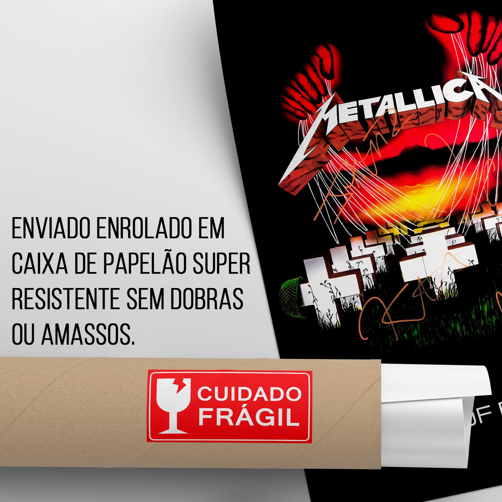 Poster Autoadesivo 60x90cm Master of Puppets Metallica | Amazon.com.br