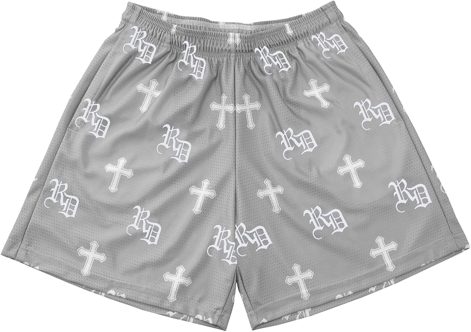 DIOTSR Mens Retro Casual Graphic Shorts Elastic Waistband Streetwear Athletic Basketball Running Active Shorts