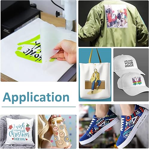 Miniatura 6 de Juego de película de transferencia DTF y polvo DTF, kit de inicio de película DTF para impresora DTF, película de PET A4 de 20 hojas, polvo