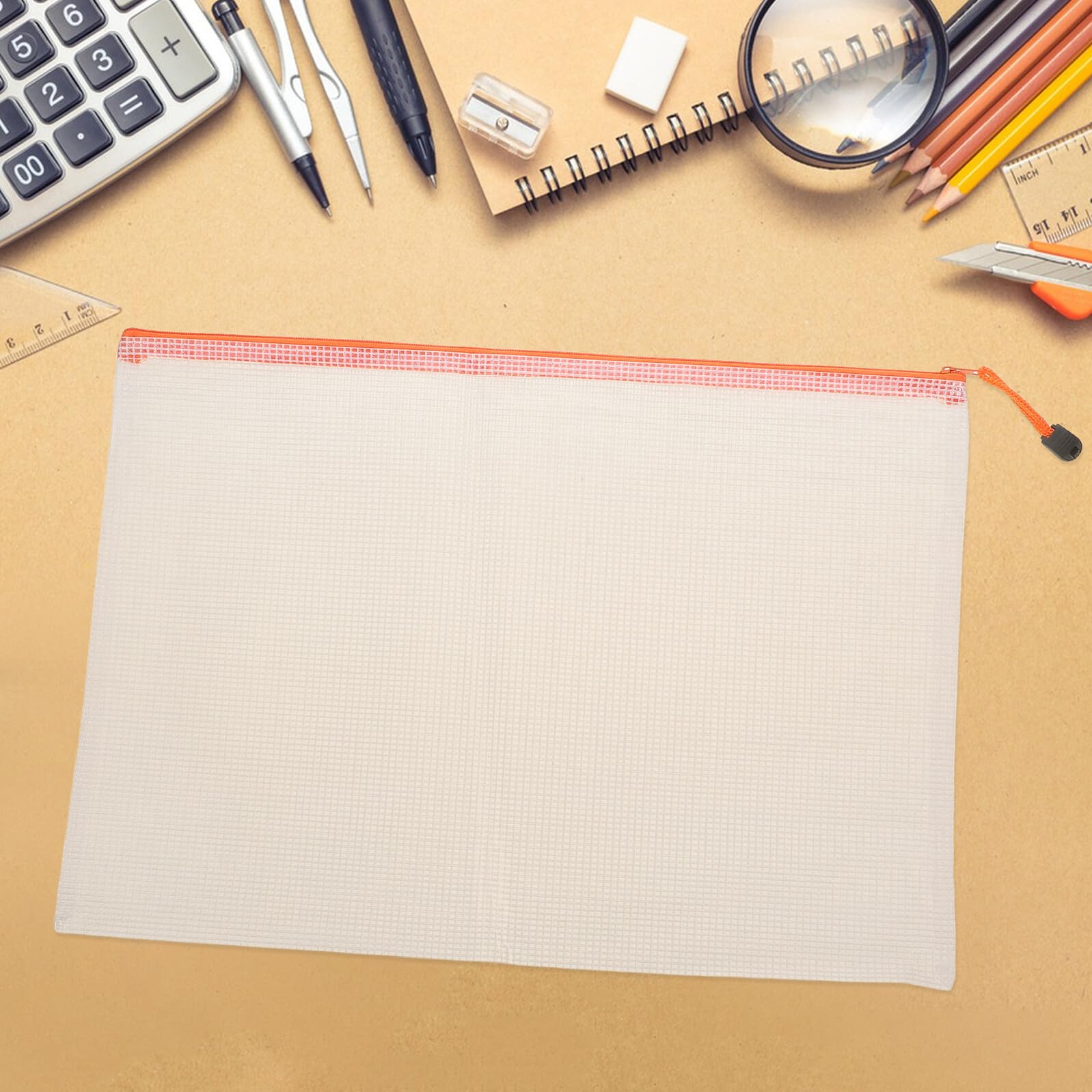 16 pezzi Buste File Mesh Trasparenti con Cerniera Organizer Documenti per Ufficio e Scuola Custodie Porta Documenti Capacità Ampia Colori Misti