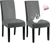 Vista 39 de Juego de 6 fundas impermeables para sillas de comedor extragrandes (caqui, juego de 6 XL))