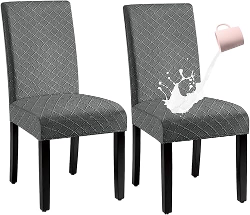 Miniatura 39 de Juego de 6 fundas impermeables para sillas de comedor extragrandes (caqui, juego de 6 XL))