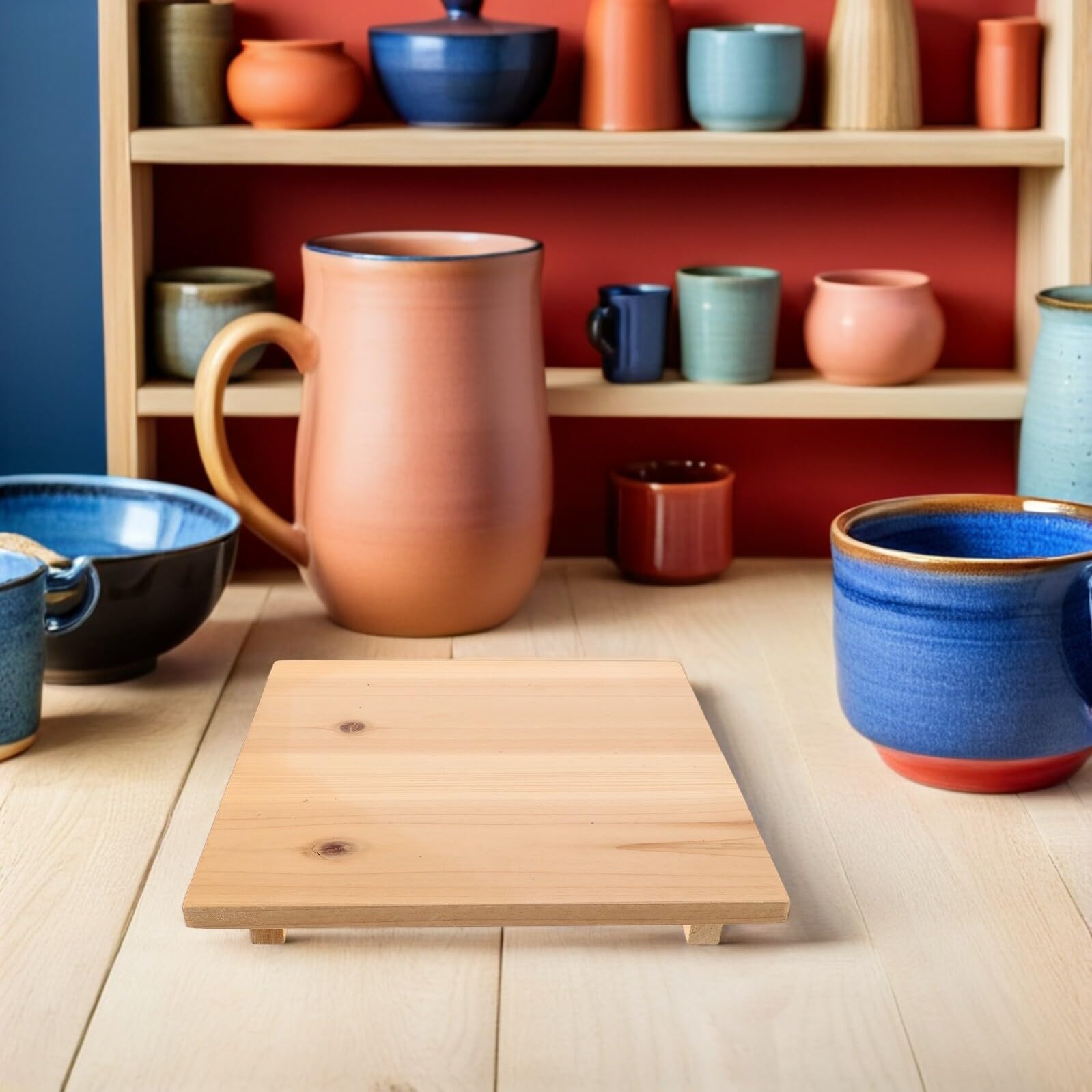 Tablero de Secado para y Arcilla Base Portátil de Madera para Modelado y Esculturas de Soporte Resistente para Proyectos de Artesanía DIY