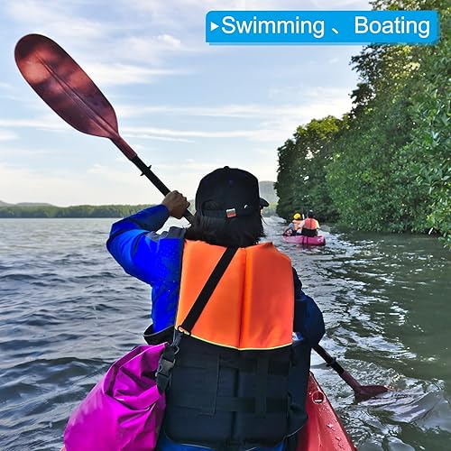 Miniatura 7 de PATIKIL Bolsa seca flotante impermeable, 20L al aire libre flotante bolsa seca mochila con ventana transparente para canotaje, rafting kayak, azul