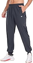 MoFiz Pantalones Deportivos Ligeros de Chándal Hombre Pantalón Largo de Secado Rápido Jogger con Bolsillos de Cremallera