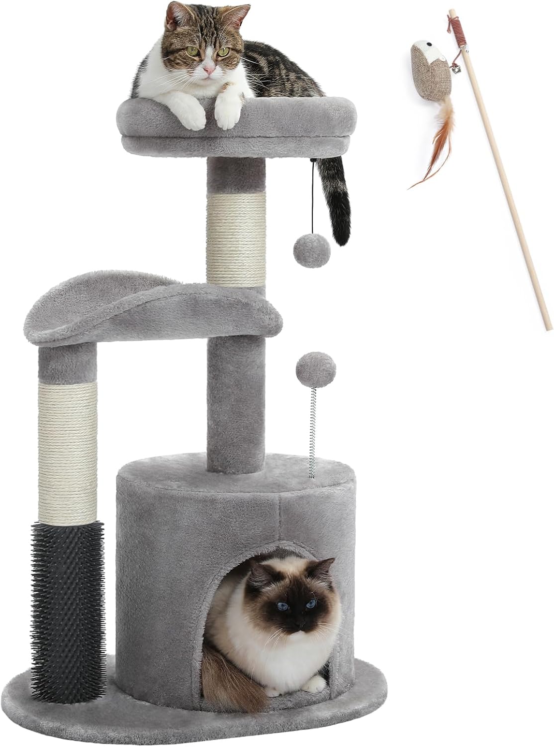 PAWZ Road Cat Tree for Indoor Cats, [33''=84CM] Small Cat Tower with