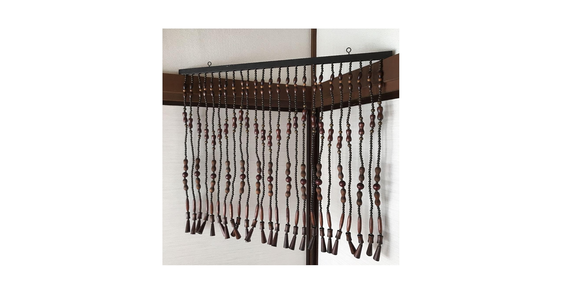 Amazon｜レトロ 木製 球のれん 85cm70cm 玉のれん 暖簾 ヴィンテージ