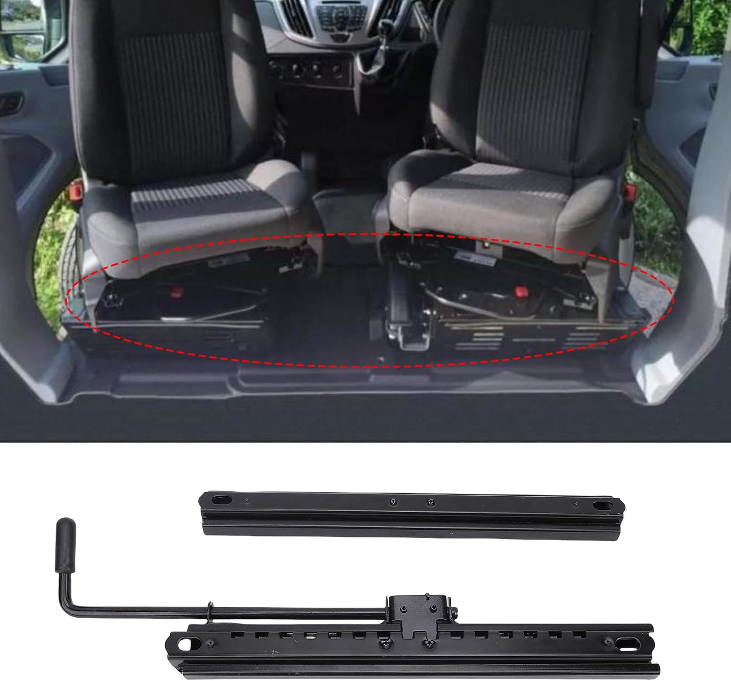 310mm Seating Slide, Durable Cold Rolled Steel Adjustable Rail Track Set for Automotive and RV Seat Adjustment Applications