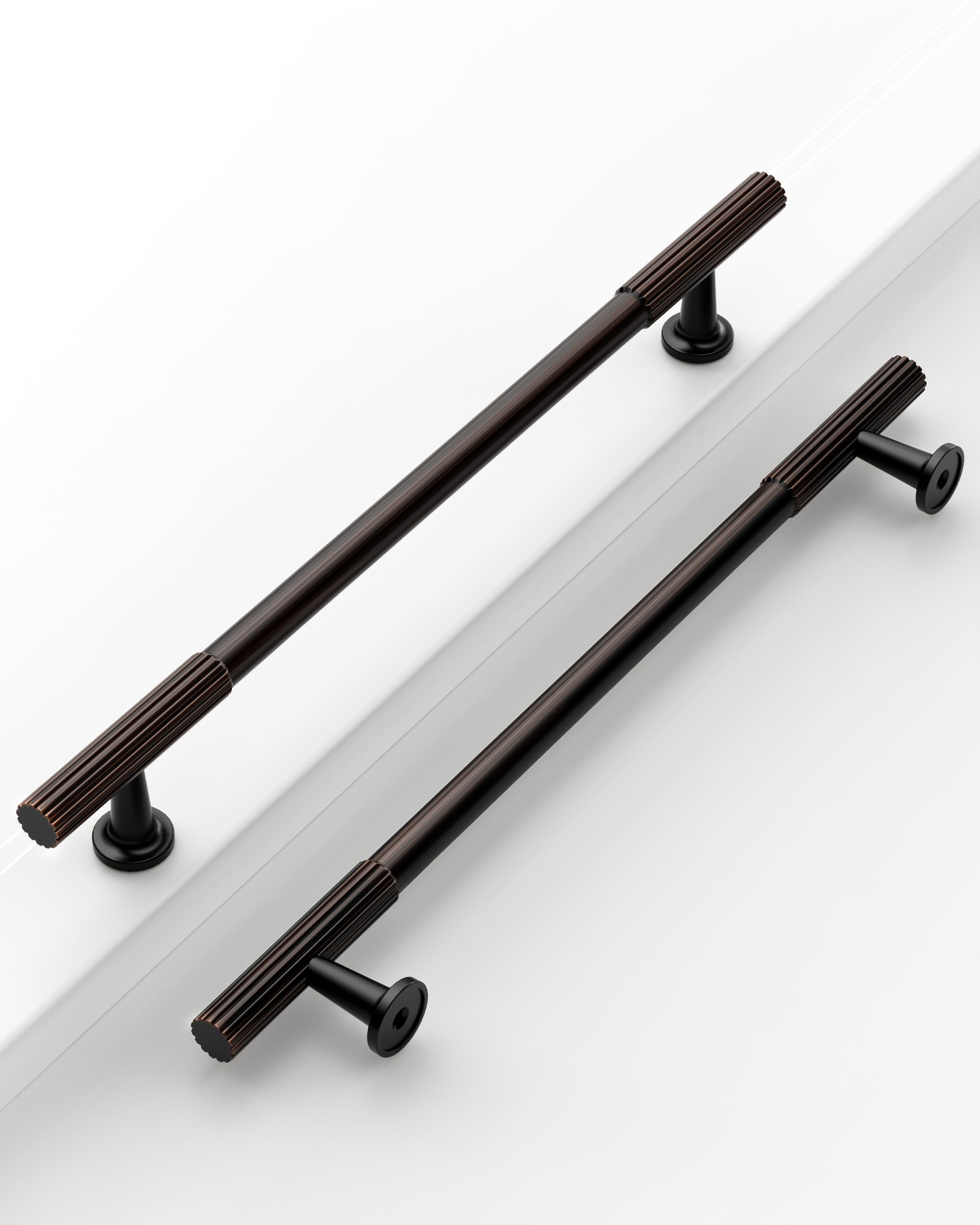 Coinkoly 10 Pack 7-1/2''(192mm) Oil Rubbed Bronze Cabinet Pulls Kitchen Bronze Cabinet Handles Drawer Hardware for Bathroom Cupboard Handles CK0083