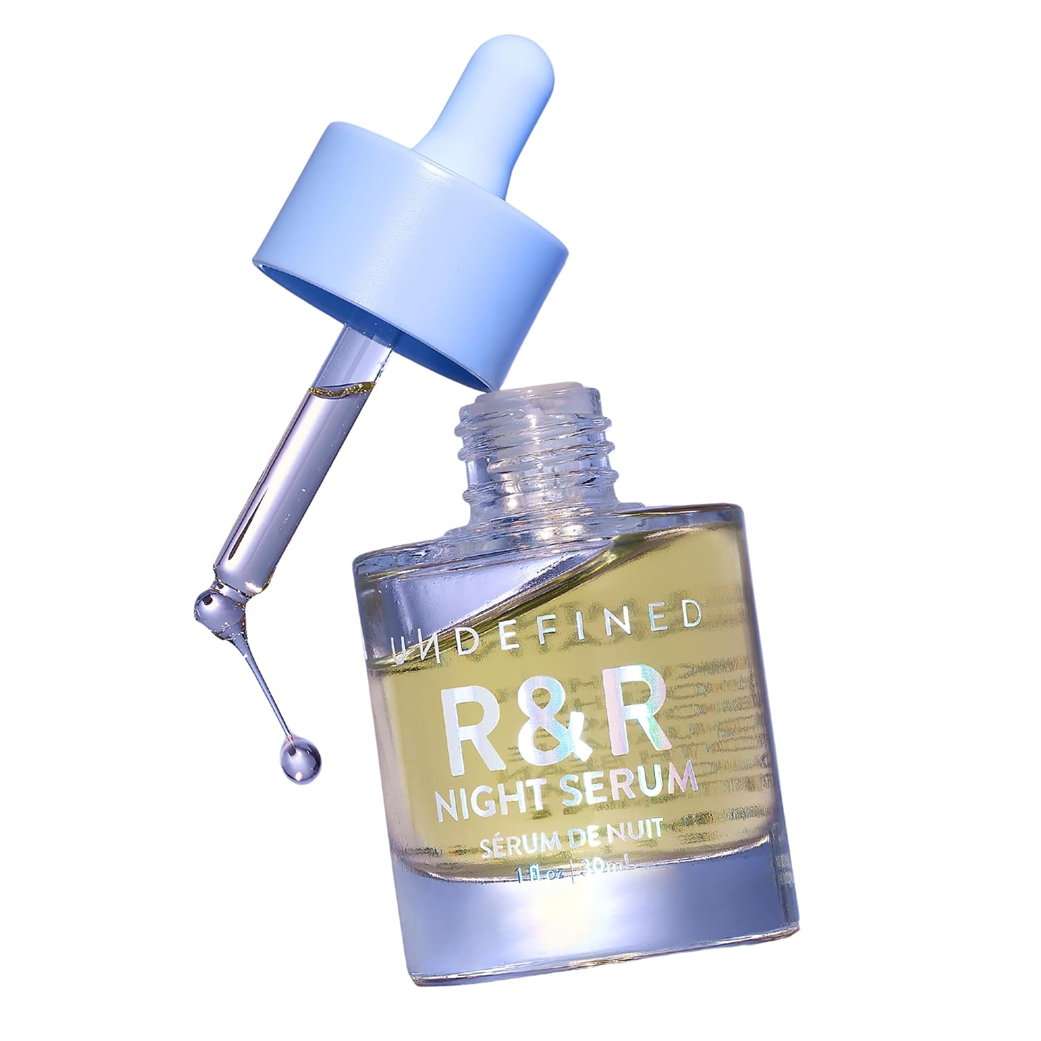 Undefined R&R Night Serum – Retinal Face Oil (Retinaldehyde) with Blue Tansy, Tamanu, Bakuchiol, Squalane to Repair and Boost Collagen for Youthful Skin