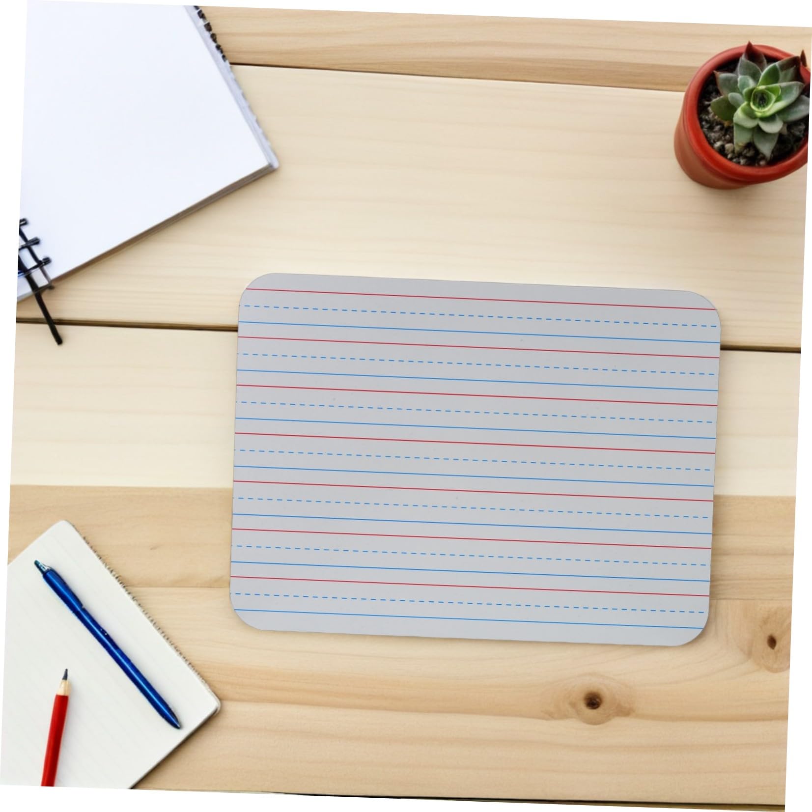 Hemobllo Tableaux Blancs Effaçables à Sec avec Lignes Lot de 5 Support D'écriture Claire, Facile à Effacer et Réécrire, Planche Haute pour Enseignants et Étudiants