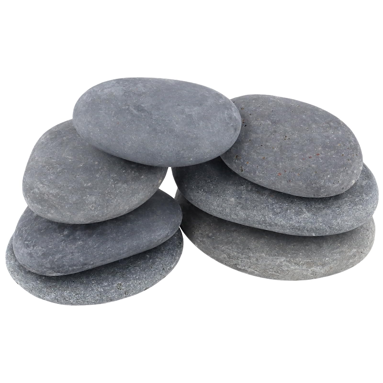 SOUJAP Lot de 40 galets de plage plats de 5 à 8 cm, roche de rivière lisse et plate pour peinture, pierre de rivière naturelle pour peinture, artisanat, décoration