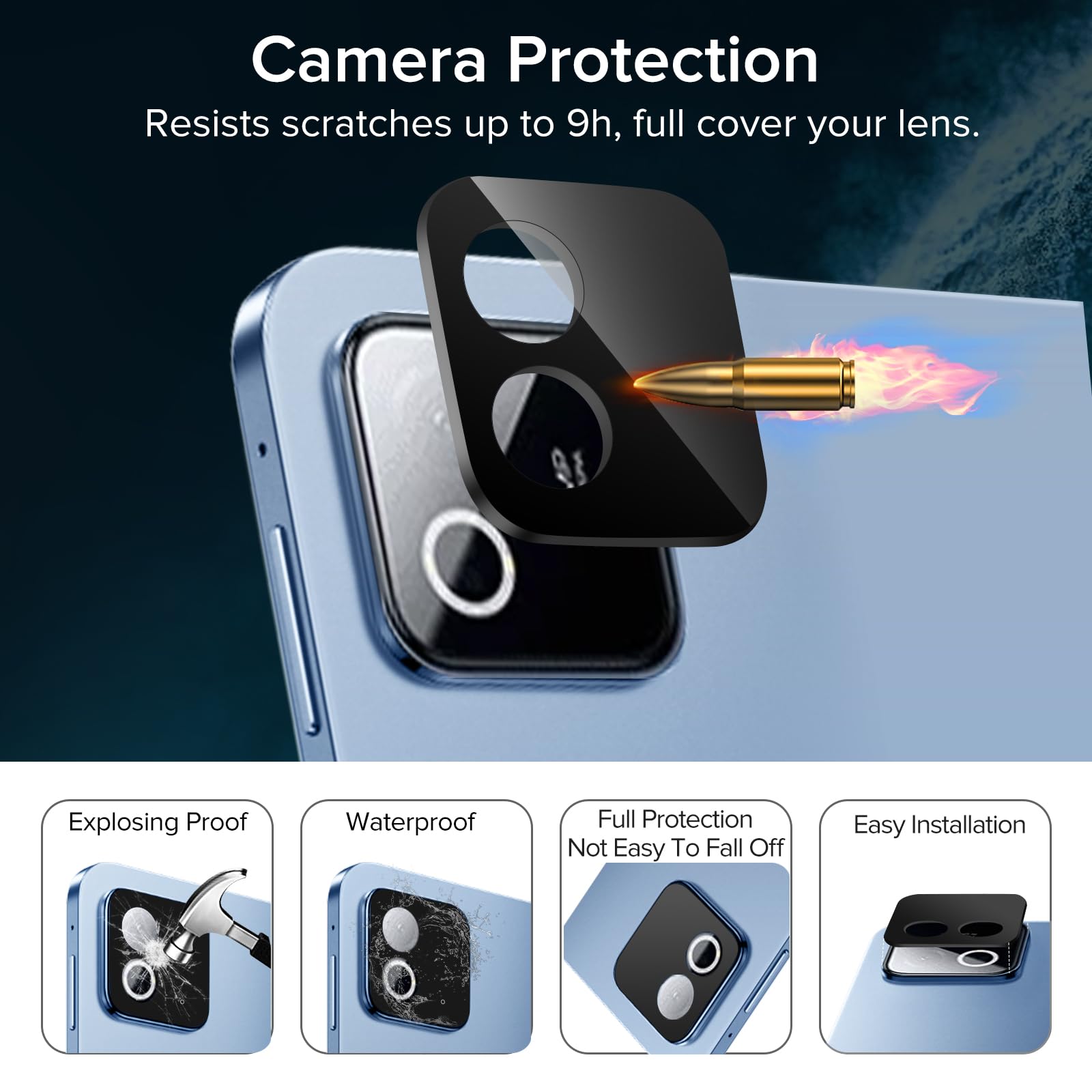 ivoler 2 sztuki folii ochronnej do Xiaomi Pad 8 / Xiaomi Pad 8 Pro, z 2 sztukami szkła ochronnego do aparatu, twardość 9H, szkło pancerne, folia ochronna HD, folia ochronna na wyświetlacz, folia