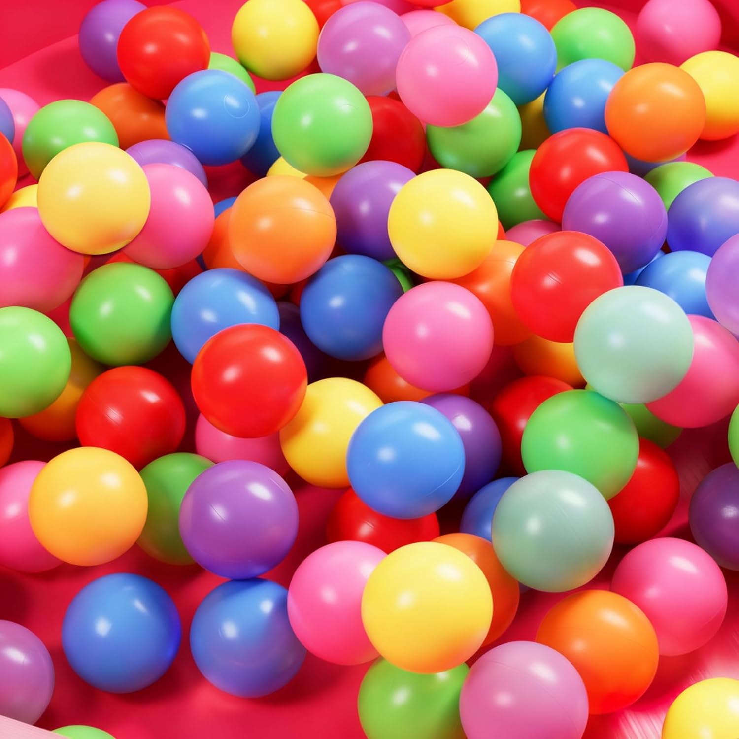 njnj Ball Pit Balls 1000/500 PCS, 2.2 Inch Crush Proof Plastic Balls for Ball Pit, BPA Free & Phthalate Free, Bulk Play Balls for Toddlers & Kids, 7 Bright Colors
