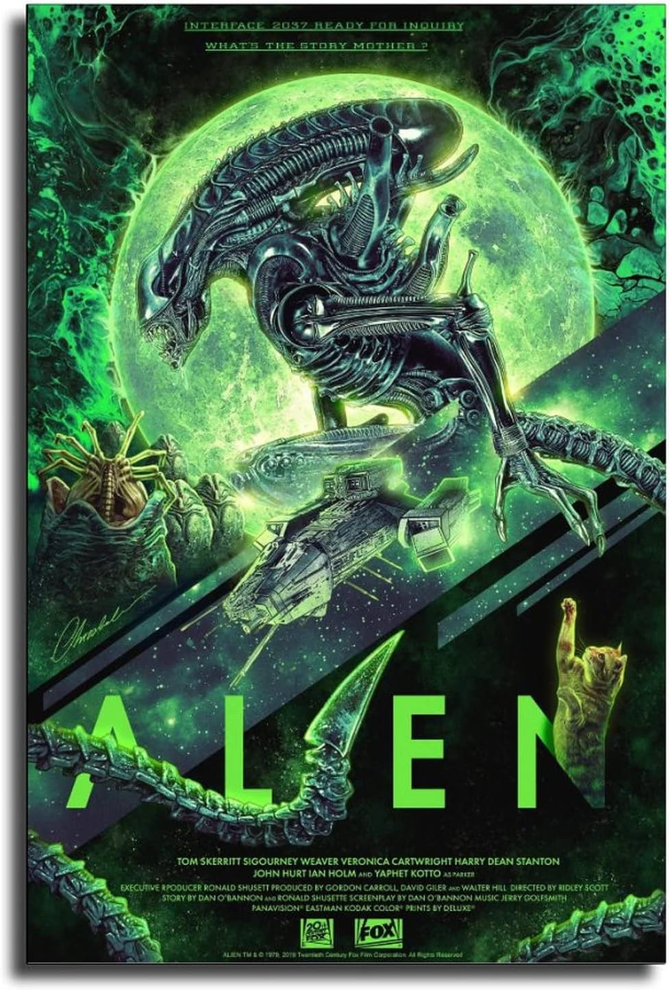 Amazon.com: Alien Movie Poster 11x17 Master Print: Posters & Prints