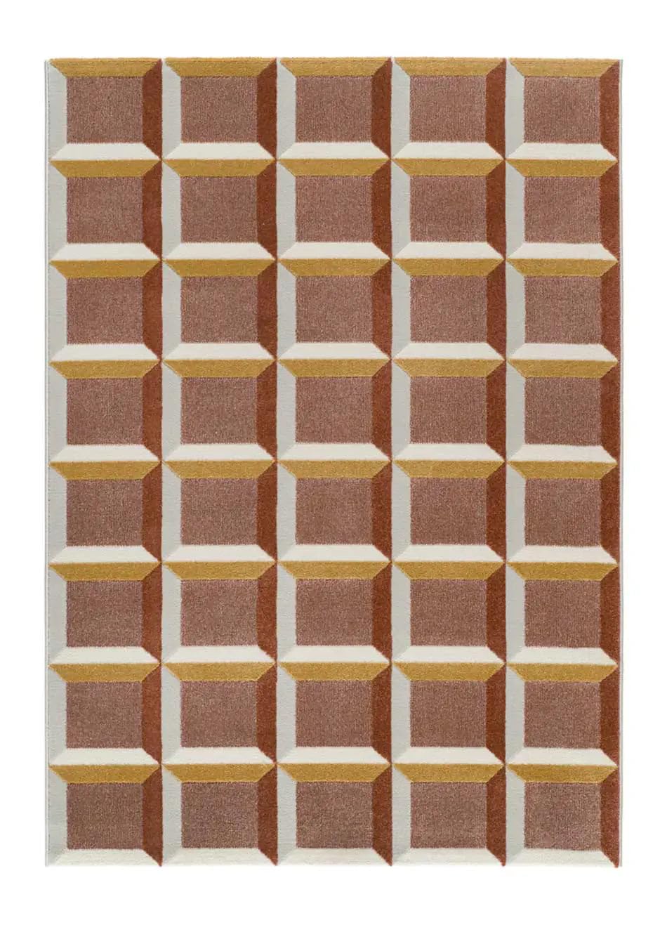 Tapis à Poils Courts - Amara 12997 Rouille - 133x190 cm