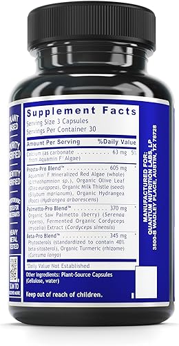 Miniatura 2 de Quantum Nutrition Labs Soporte de próstata - Suplementos de próstata para hombres, fórmula de salud de la próstata, suplemento natural con palma