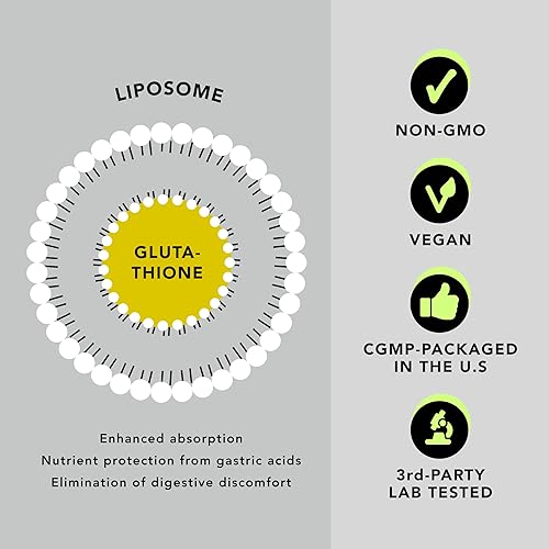 Miniatura 7 de Suplemento Liposomal Glutatión | Líquido Reducido Setria® L Glutatión 500mg | Apoyo inmunológico, Función cerebral, Anti-Envejecimiento,