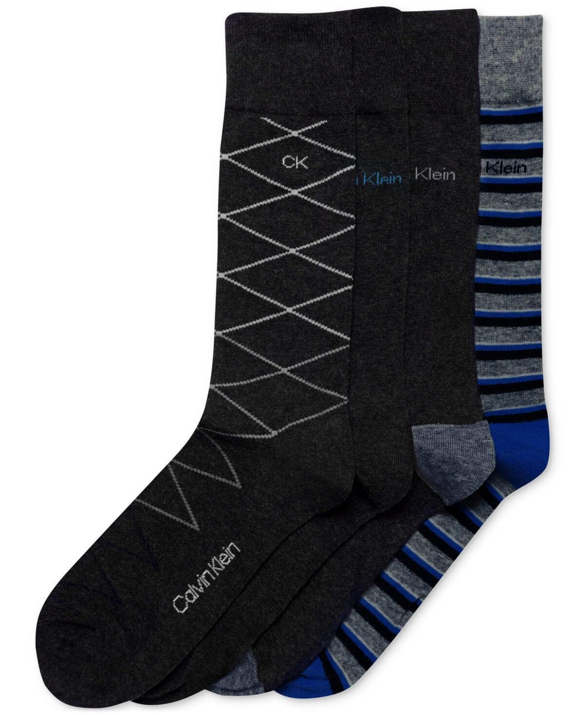 Calvin Klein Calcetines de mezcla de algodón para hombre, paquete de 4