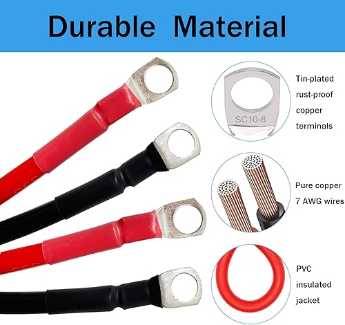 Miniatura 2 de Kit de reubicación de batería, terminales de batería remotos, poste de puente de terminal remoto impermeable, extensión de poste superior con cable