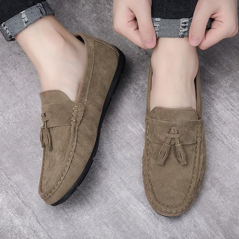 Men's Loafers Nubuck Leather with Tassel Driving Style Loafer Comfortable Lightweight Flexible Prom Classic Slip-on3