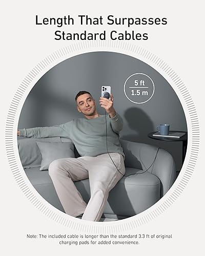 Miniatura 4 de Anker MagGo - Almohadilla de carga inalámbrica, cargador inalámbrico MagGo para iPhone 16, certificado Qi2, cargador inalámbrico de 15 W, compatible