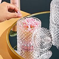 Vista 97 de Colorful Crystal Glass Candy Snack Barrel Storage Jar Embossed Luxury Cookie Buffet Canister With Lids Jewelry Box Jar Biscuit Containers