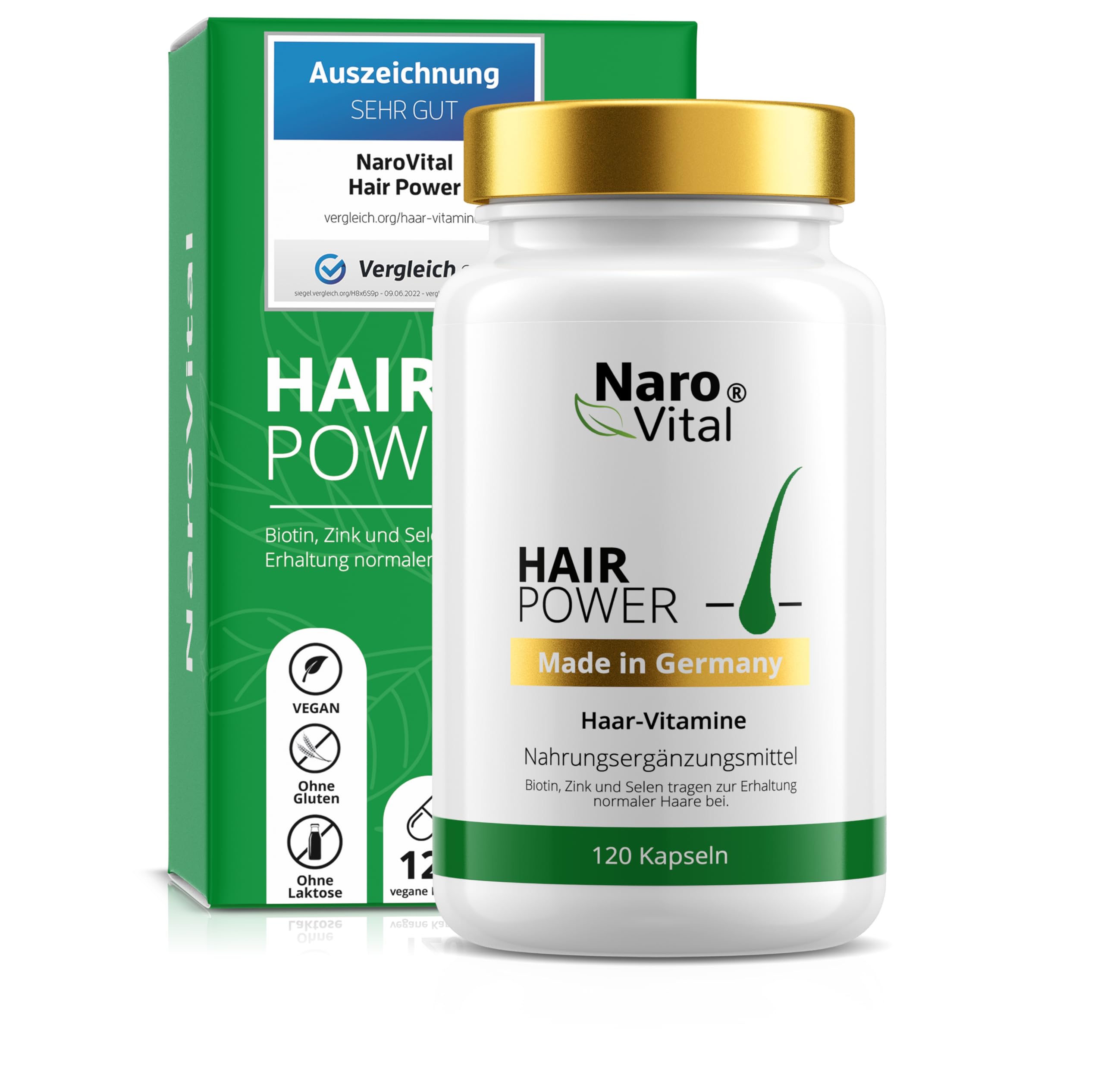 Haar Vitamine Haarausfall - 120 Kapseln I Hochdosiert mit Biotin, Zink, Selen, OPC, Hirse-Extrakt (reich an Silizium und Kieselerde) ohne chemische Haarwuchsmittel I Haarvitamine für Haar- & Bartwuchs