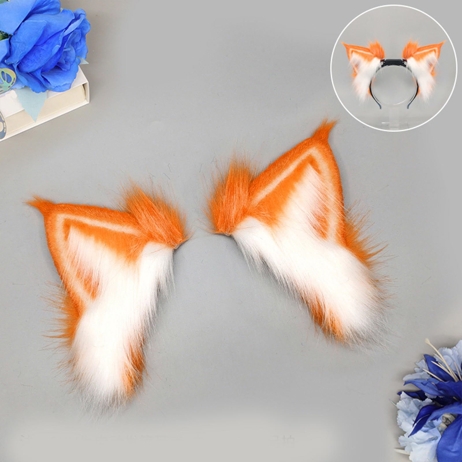 Diadema de orejas de animal con sensores de movimiento interactivos con automático para fiestas y cosplay, accesorio para fotos, diadema móvil para fiesta de cosplay