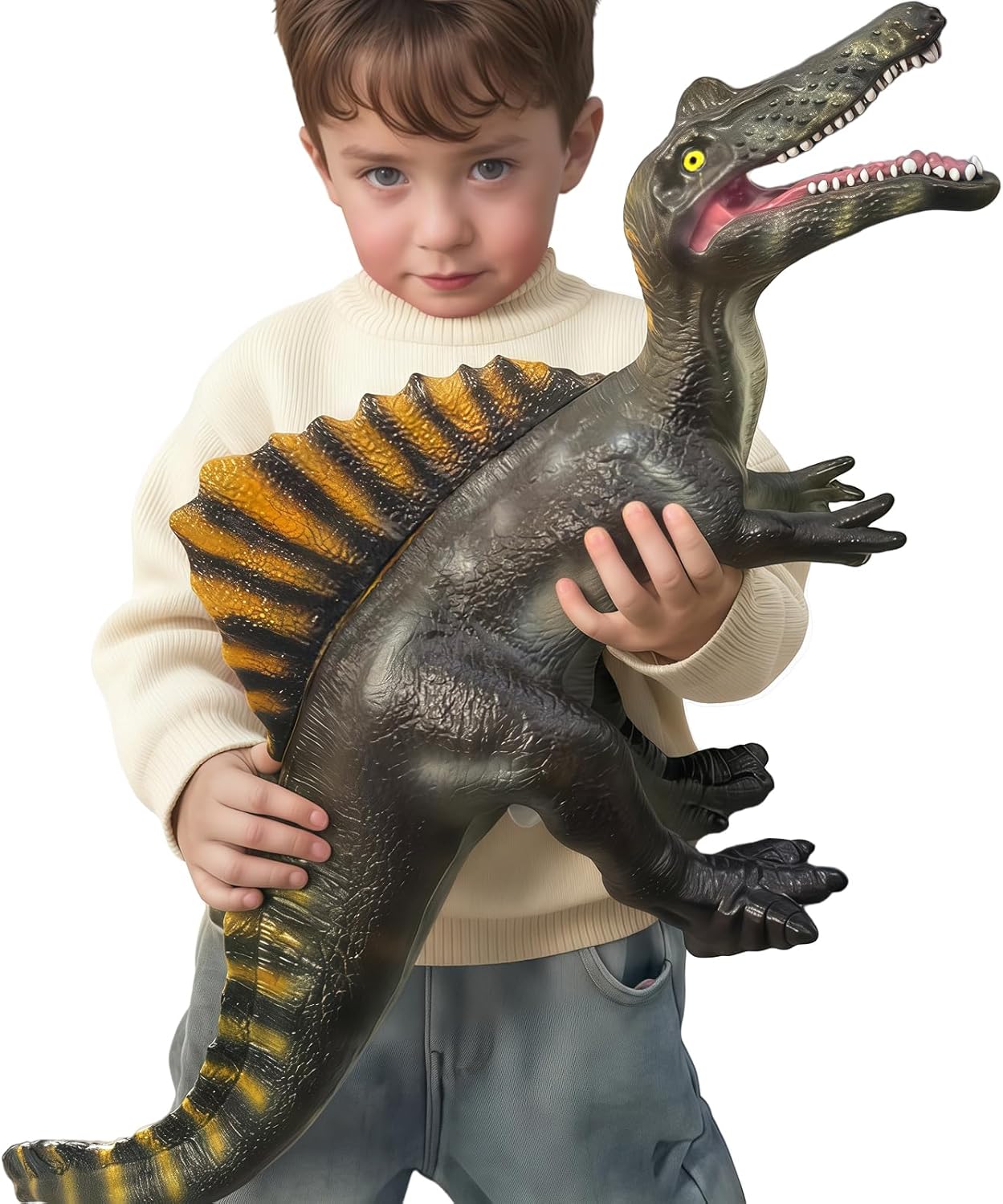 Large Dinosaur Toys- 27.5" Spinosaurus Soft Dinosaur Toys for Kids 3-5, Big Inflatable Dino for Boys Girls, Toddler Party Favors Birthday Gifts