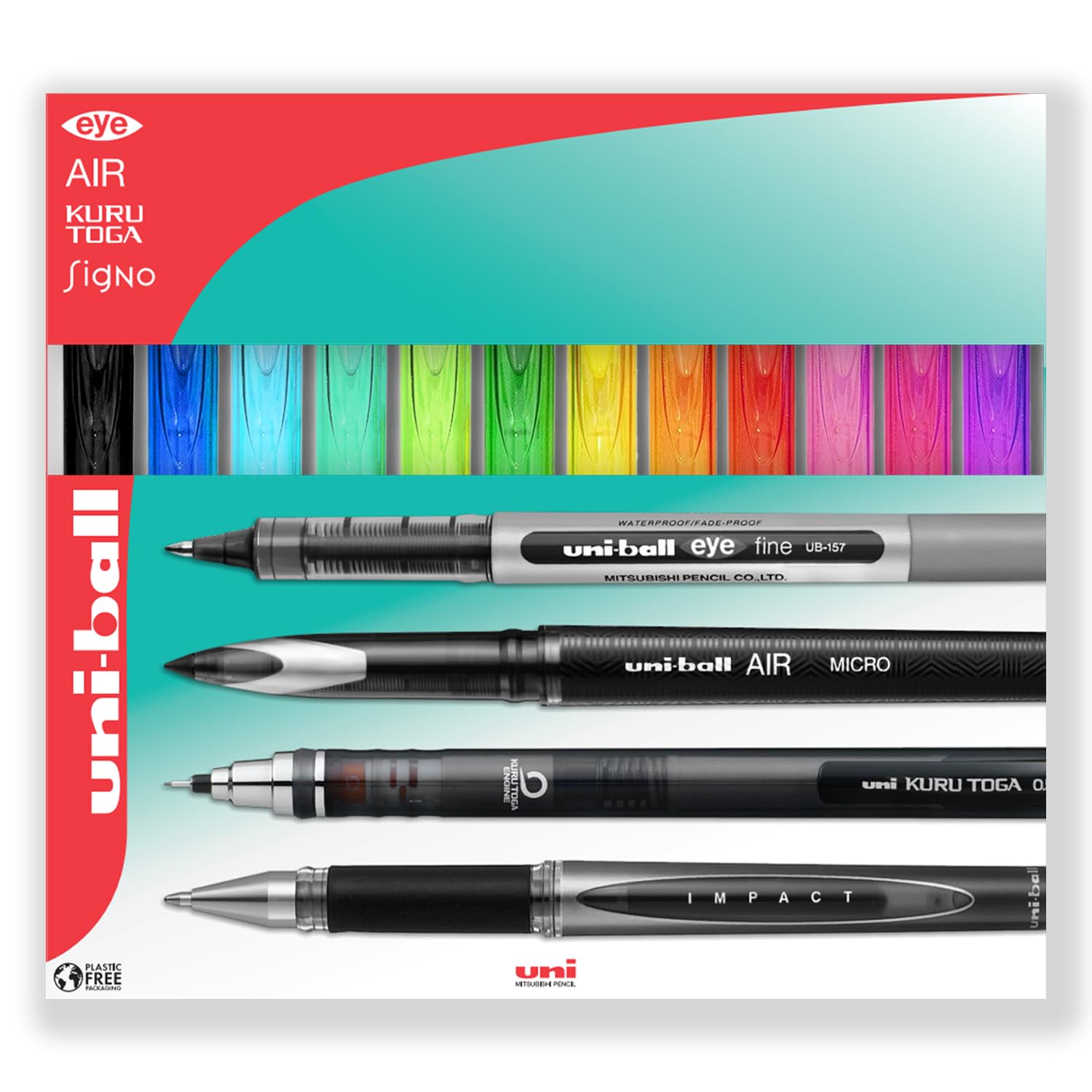 Uni-ball Signo Gel-Tintenroller Set – 12 Farben, 0,7 Mm Fein, Wasserfest & Lichtbeständig