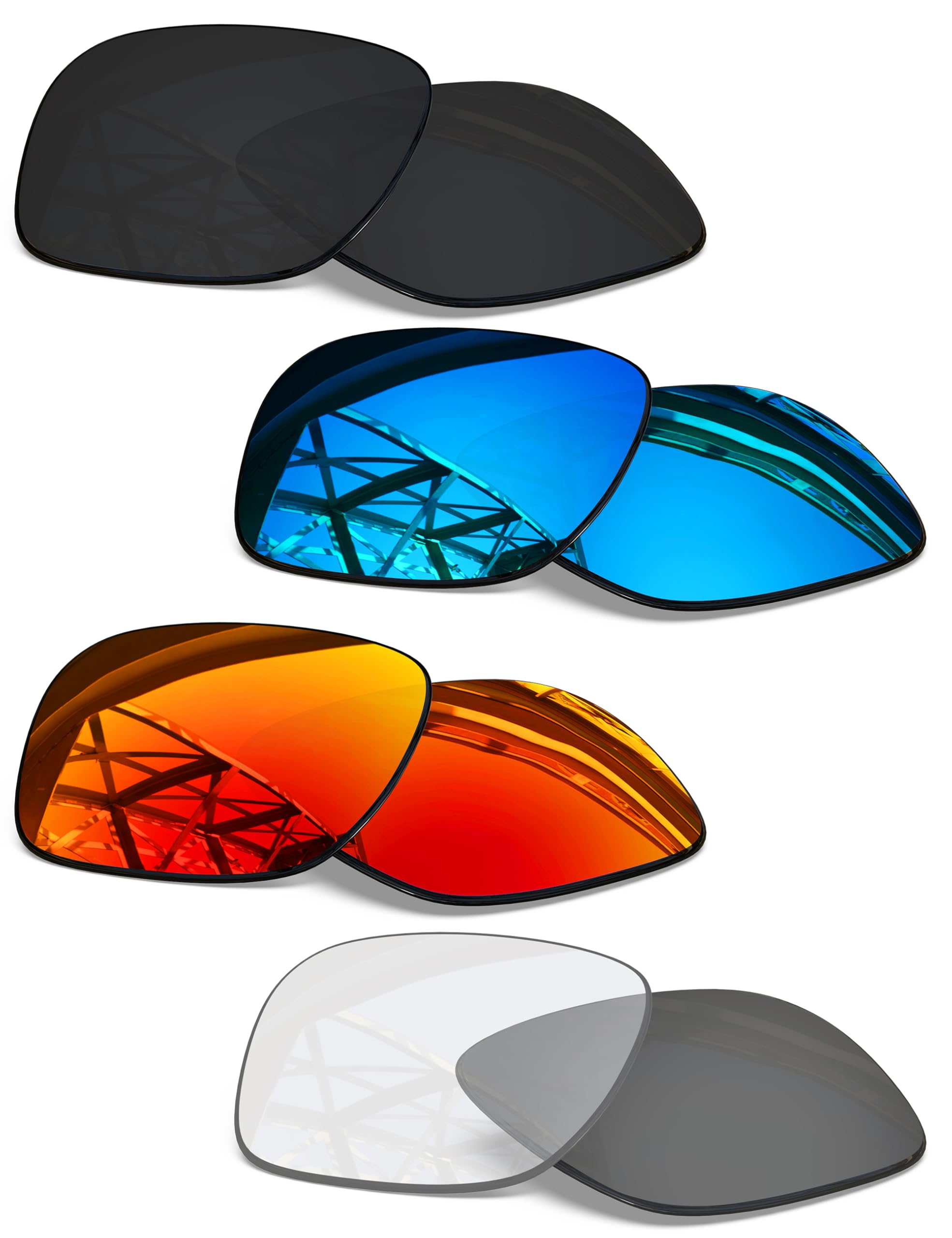SmartVLT Set of 4 Mens Replacement Lenses for Ray-Ban Meta Wayfarer RW4006 Gen 2 RW4012 50mm Smart Glasses