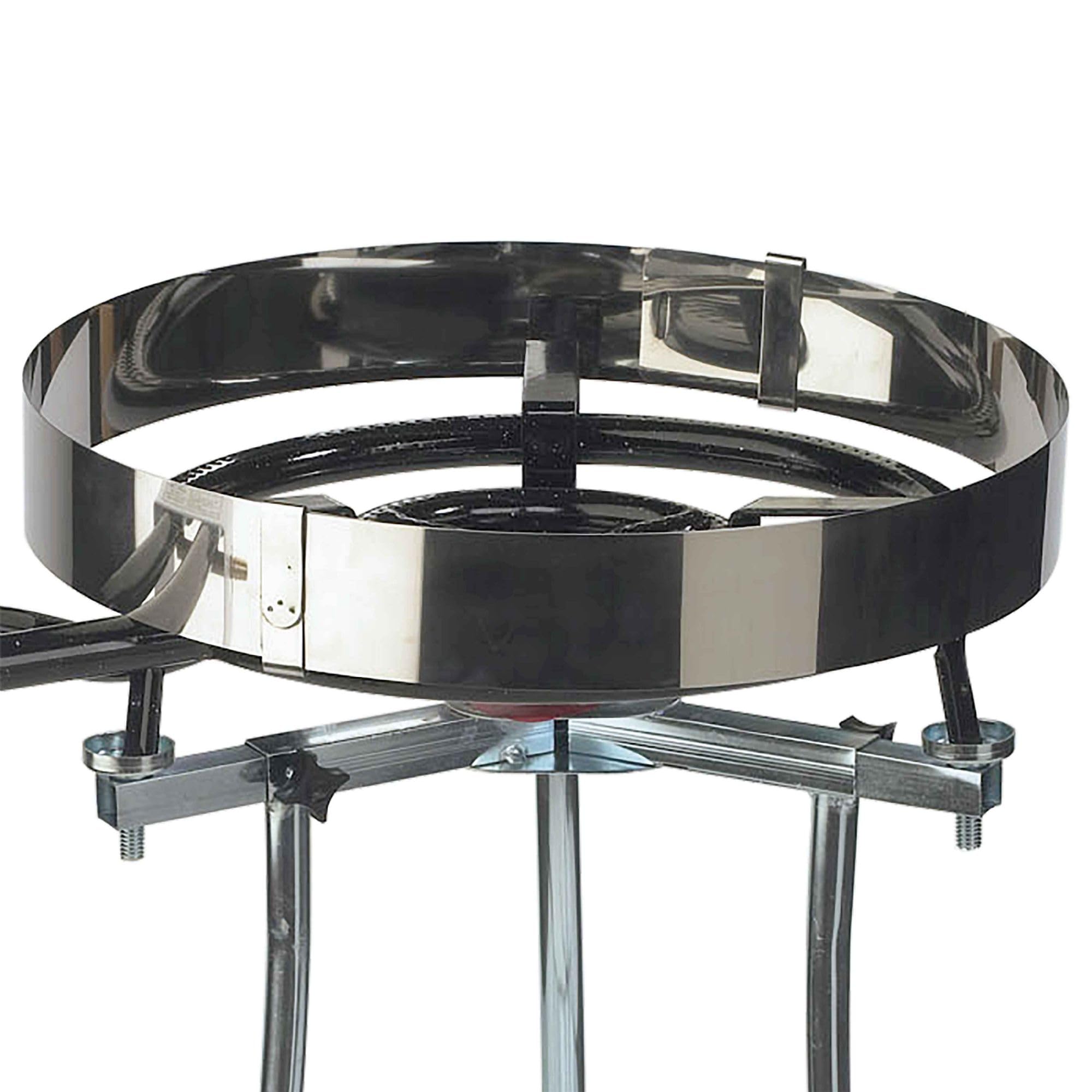 VAELLO - Paravent à Réchaud à Gaz en Inox - Adapté aux Brûleurs et Réchauds à Paella de Ø 70 à 100 cm - Accessoire Cuisine Extérieure, Camping, Pique-Nique, Noir