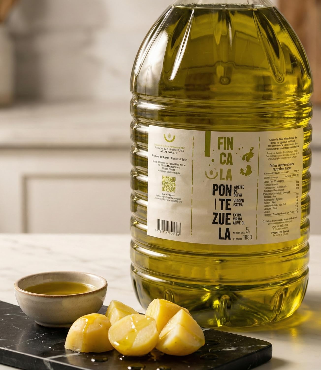 Finca La Pontezuela Aceite de Oliva Virgen Extra Picual 5 Litros - Garrafa de Aceite 5L Picual - Ideal para Uso Diario