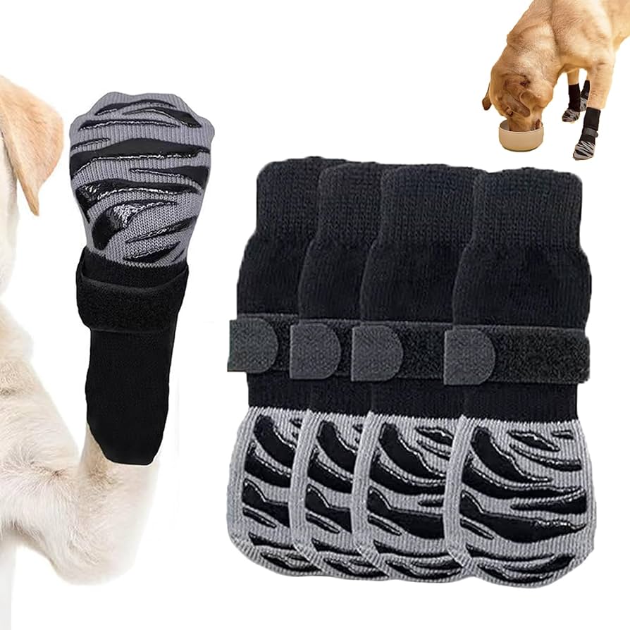 【即購入OK♥】犬靴下 滑り止め 4本セット マジックテープ付き 足舐め防止 即購入OK♥】犬靴下 滑り止め 4本セット マジックテープ付き 足