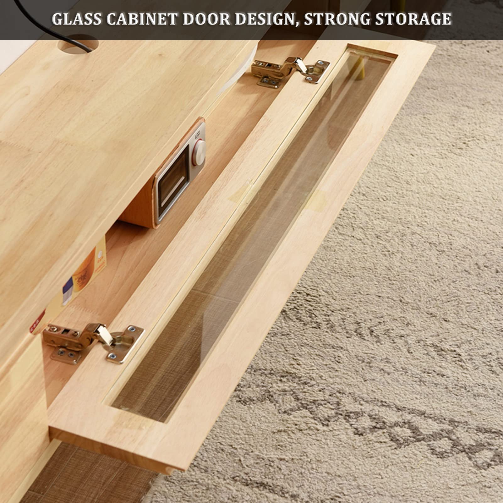 Armadietto da parete galleggiante con cassetti e contenitore, per soggiorno e camera da letto, moderno supporto organizer per console multimediale con dimensioni 120 x 24 x 20 cm