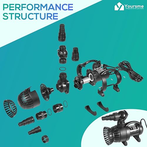 Miniatura 7 de 91018 3000 GPH Bomba sumergible para estanques, cascadas sin estanque y filtros de espumadera, altura de cabeza de 15 pies, cable de alimentación de