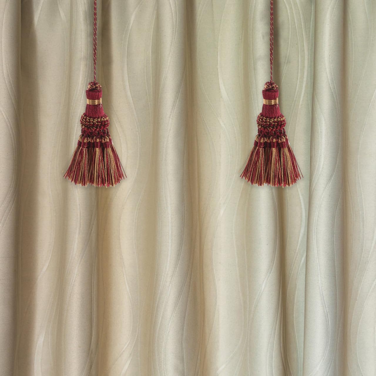 jojofuny 2 Piezas Borlas Decorativas Rojas para Cortinas 20cm Colgantes De Borla para Manualidades Y DecoracióN del Hogar Accesorios para Puertas Y Muebles