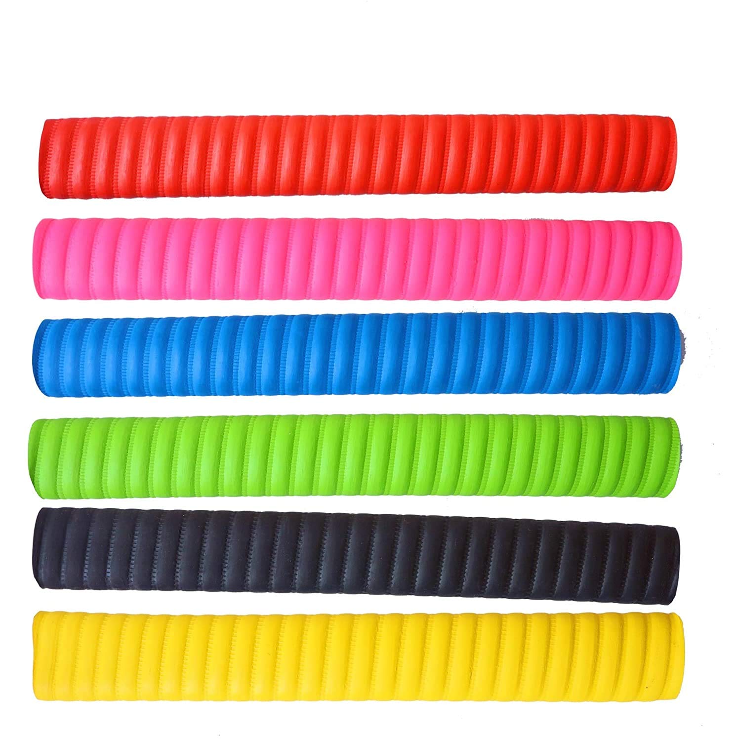 Toyshine Rubber Cricket Bat Grips for Better Shock Absorption, Extra Cushioning for a Soft Touch, Pack of 6 Color may vary (SSTP)